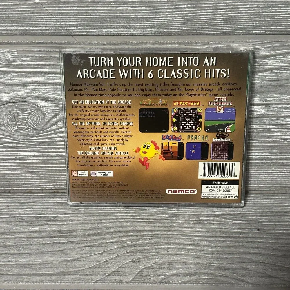 Playstation 1 Namco Museum Volume 3 Playstation 1 PS1 Complete w/‎ Manual CIB